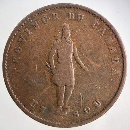 1852 Canada Bank Half-penny Token Coin | Fine Collectable Grade