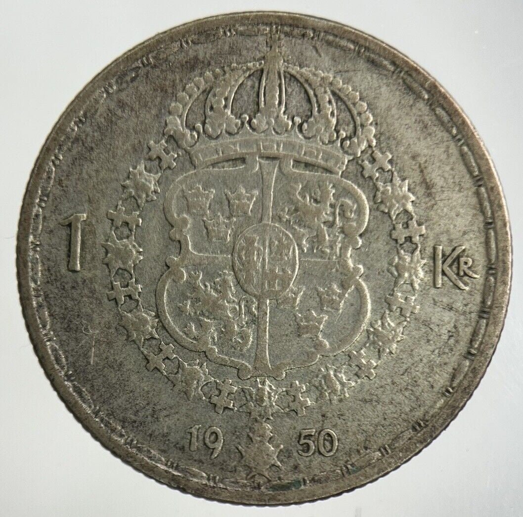 1850 Sweden 1 Ore Silver Coin | Fine Collectable Grade