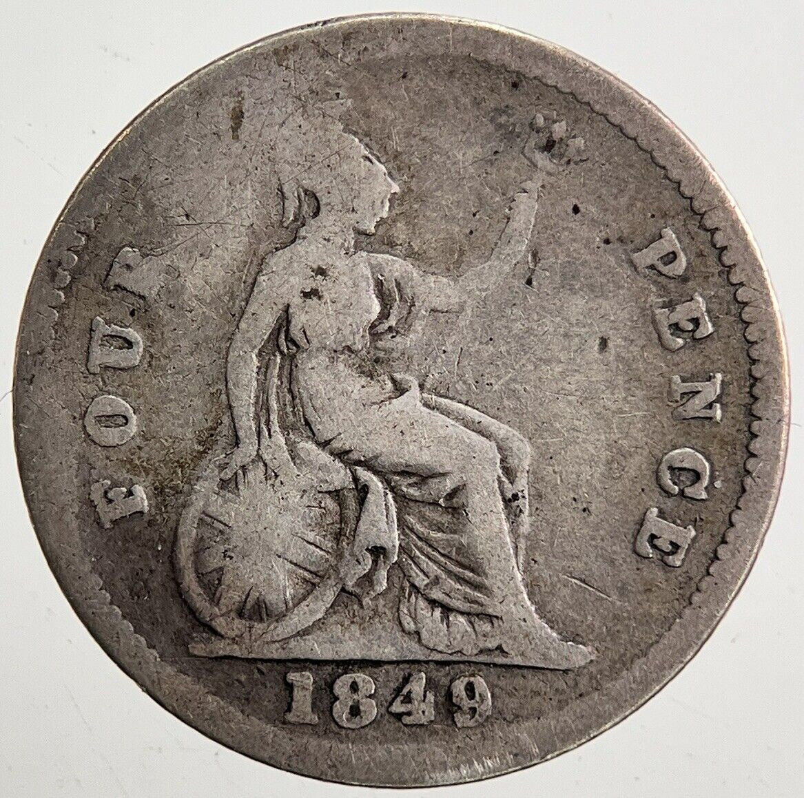 1849 Victoria Four-Pence Groat Silver Coin | Collectable Grade | a5441