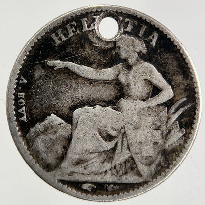 1851 Switzerland Swiss 1/2 Half Franc Silver Coin | Collectable Grade