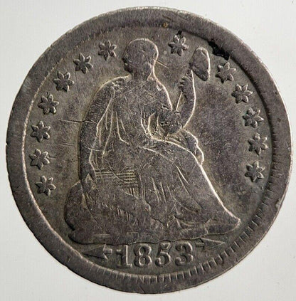 1853 US USA Liberty Seated Half Dime Silver Coin | Collectable Grade