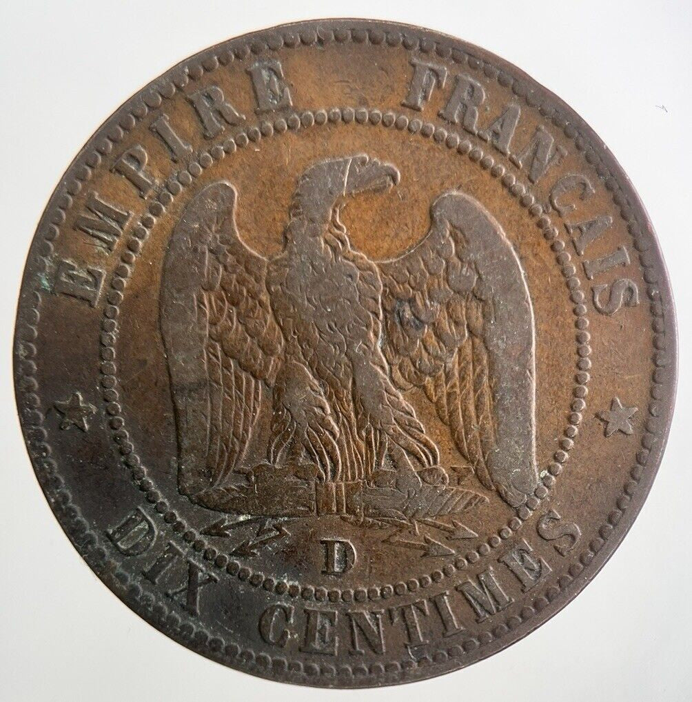 1853 France 10 Centimes Coin | Fine Collectable Grade