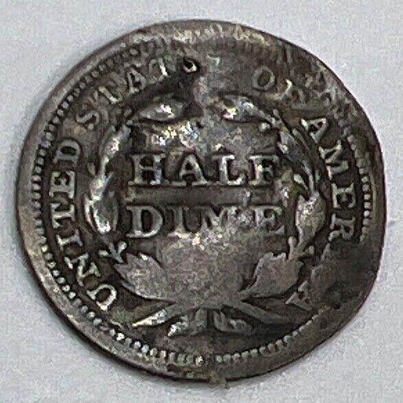 1853 US USA Liberty Seated Half Dime | Silver Coin | Fair Grade | a387
