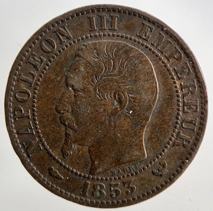 1853 France Napoleon Visite De Lille 5 Centimes Coin | Fine Collectable Grade