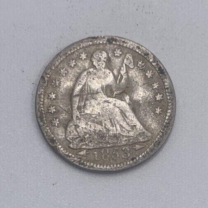 1853 US USA Half Dime | American Silver Coin | Collectable Grade | a483