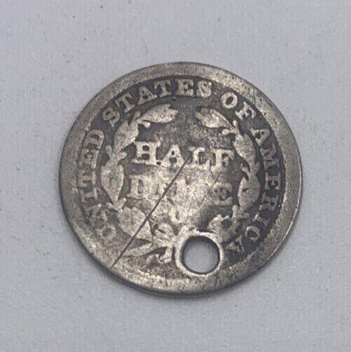 1853 US USA Half Dime | American Silver Coin | Fair Grade | a482