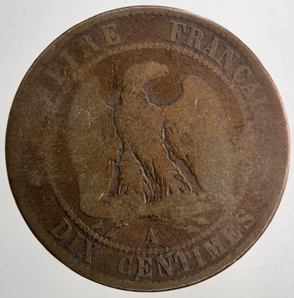 1853 France 10 Dix Centimes Coin | Collectable Grade | a6630