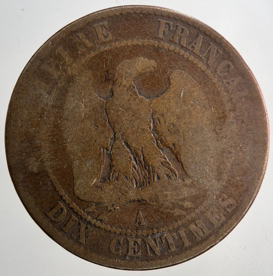 1853 France 10 Dix Centimes Coin | Collectable Grade | a6630