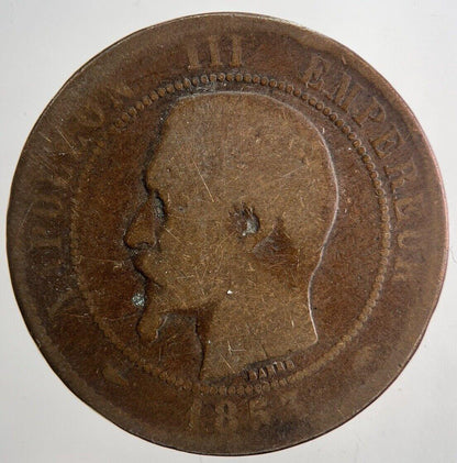 1853 France 10 Dix Centimes Coin | Collectable Grade | a6630