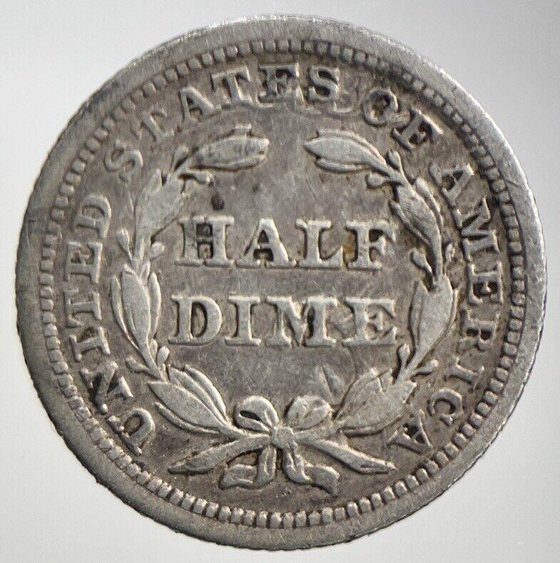 1853 US USA Liberty Seated Half Dime | Silver Coin | Collectable Grade | a1356