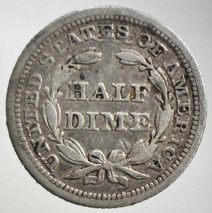 1853 US USA Liberty Seated Half Dime | Silver Coin | Collectable Grade | a1356