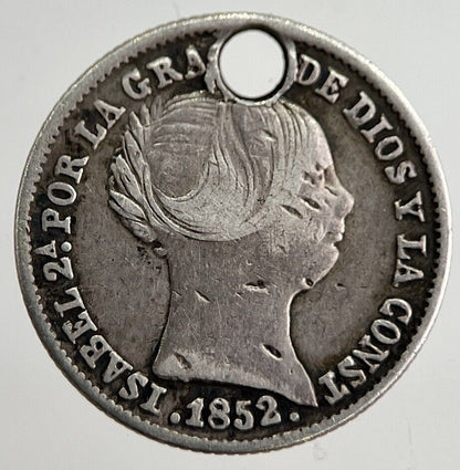 1852 Spain 1 One Real Silver Coin | Fine Collectable Grade | a8278