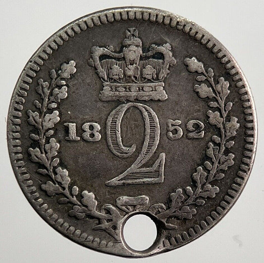 1852 Victoria Maundy Two-Pence Silver Coin | Collectable Grade | a7984