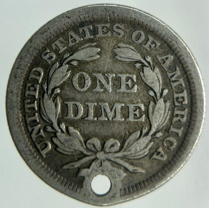 1853 US USA Seated Liberty Dime Silver Coin | Fine Collectable Grade