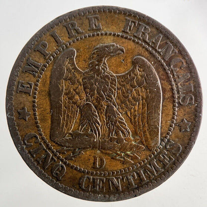 1853 France 5 Centimes Coin | Fine Collectable Grade