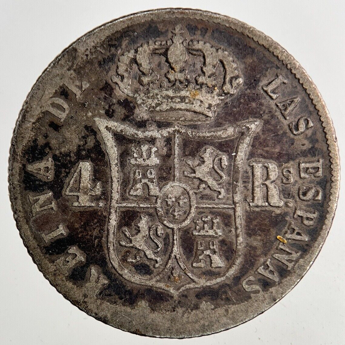 1853 Spain 4 Reales Silver Coin | Collectable Grade
