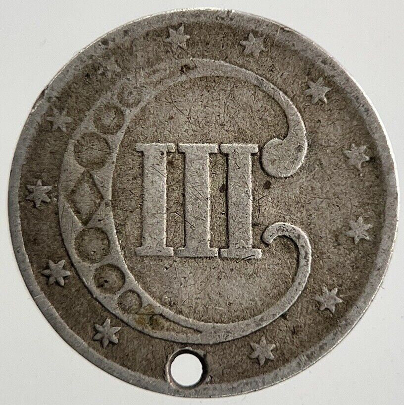 1852 US USA 3 III Cent Coin | Collectable Grade