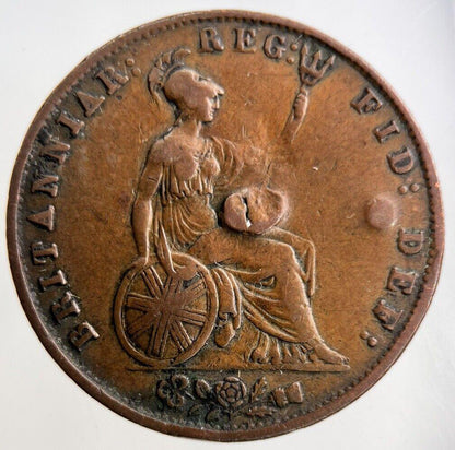 1852 Victoria Half-Penny Coin | Fine Collectable Grade