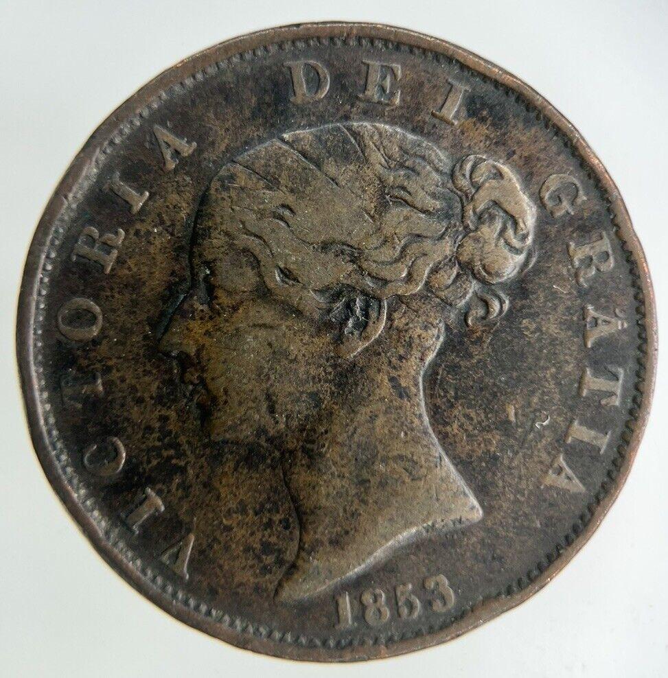 1853 Victoria Half-Penny Coin | Fine Collectable Grade