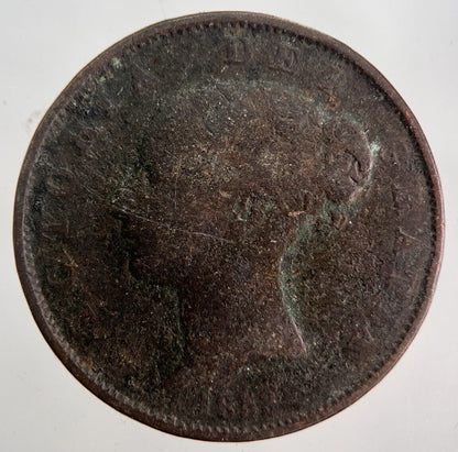 1853 Victoria Half-Penny Coin | Fair Grade | a7126