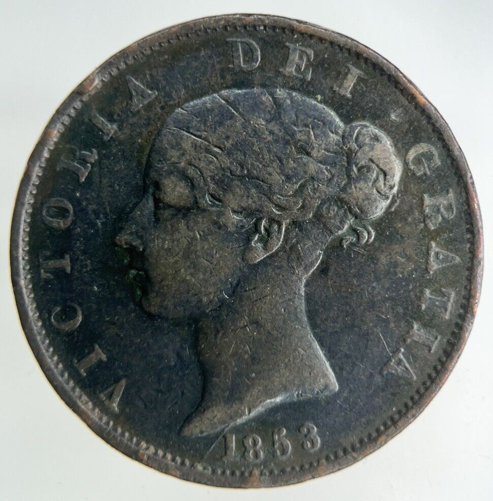 1853 Victoria Half-Penny Coin | Fine Collectable Grade
