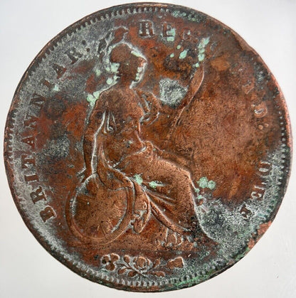 1853 Victoria One Penny Coin | Fine Collectable Grade