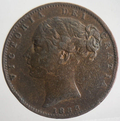 1853 Victoria Farthing Coin | Very High Grade | a4561
