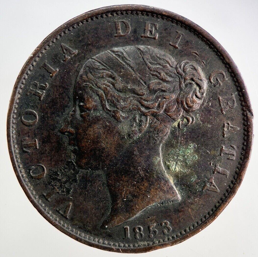 1853 Victoria Half-Penny Coin | Very High Grade