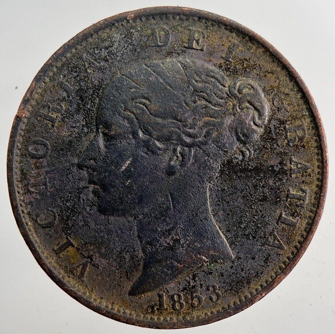 1853 Victoria Half-Penny Coin | Very High Grade | a5929