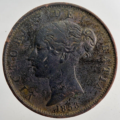 1853 Victoria Half-Penny Coin | Very High Grade | a5929