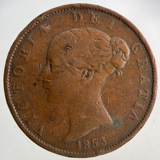 1853 Victoria Half-Penny Coin | Collectable Grade
