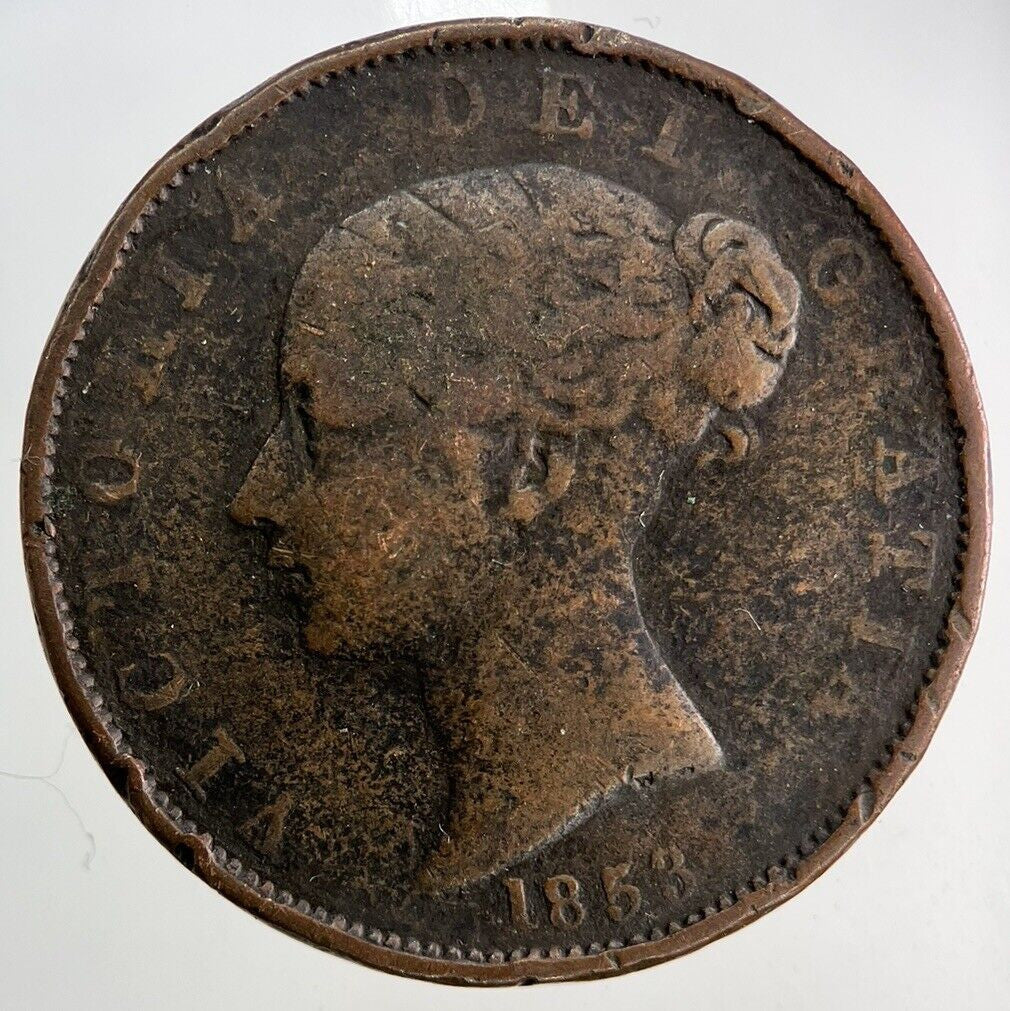 1853 Victoria Half-Penny Coin | Fine Collectable Grade