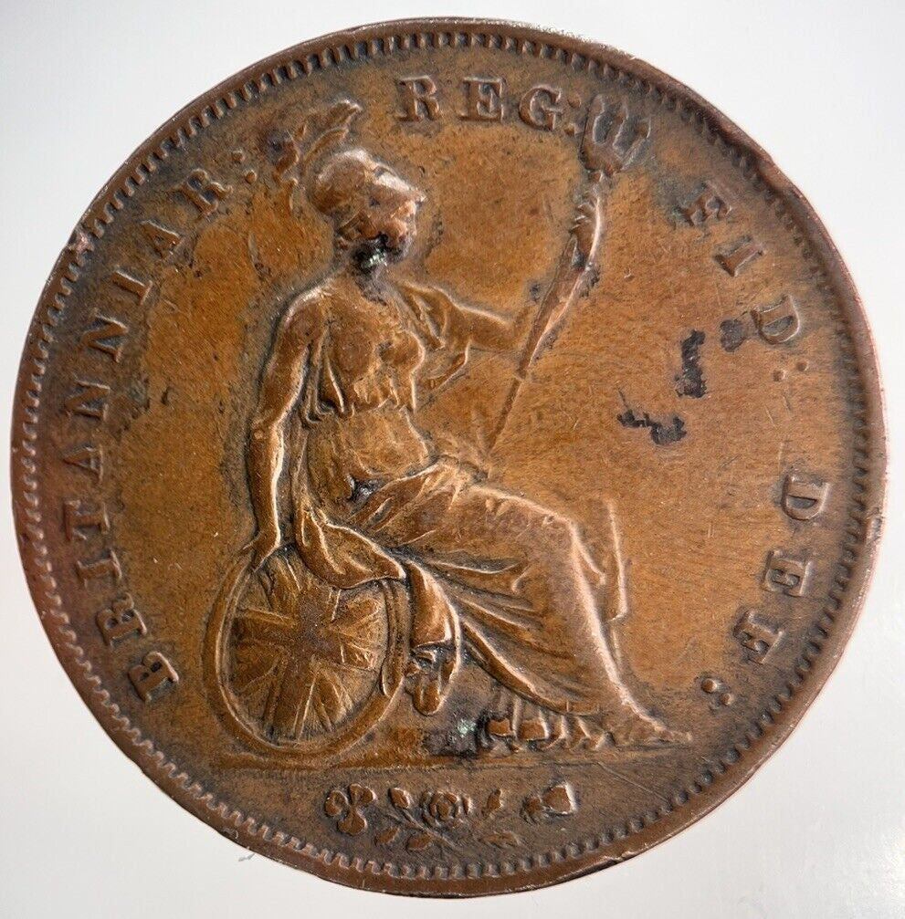 1853 Victoria One Penny Coin | Very High Grade | a6409