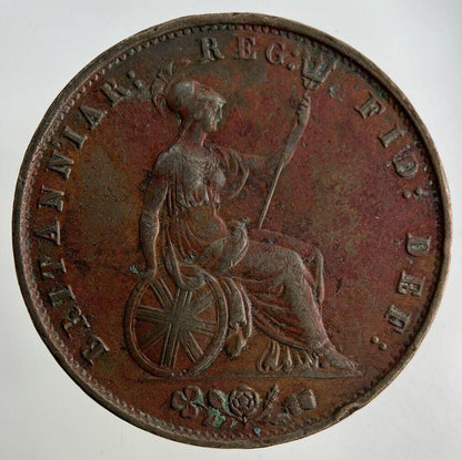 1853 Victoria Half-Penny Coin | Very High Grade