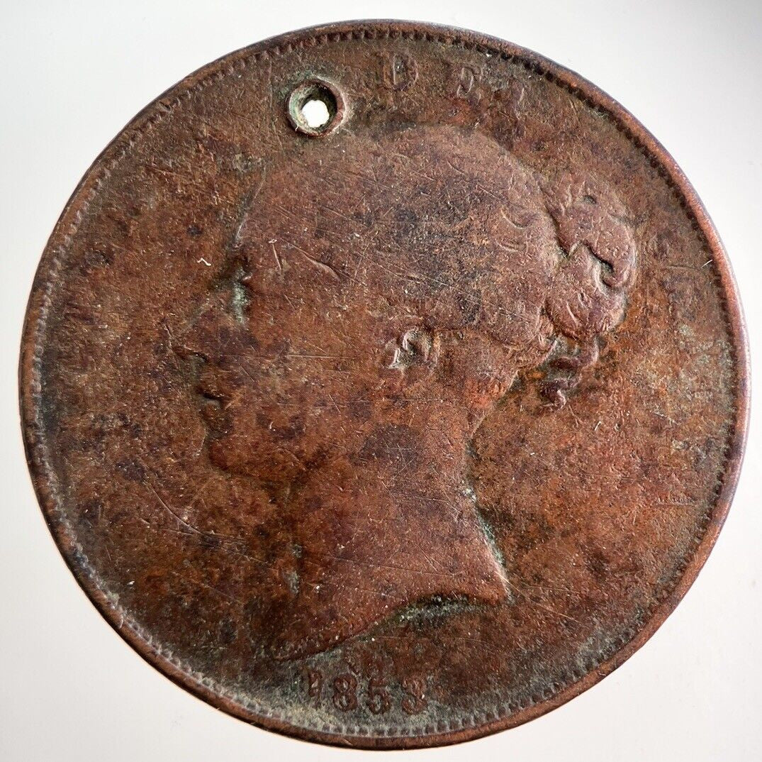 1853 Victoria One Penny Coin | Collectable Grade