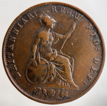 1853 Victoria Half-Penny Coin | Fine Collectable Grade