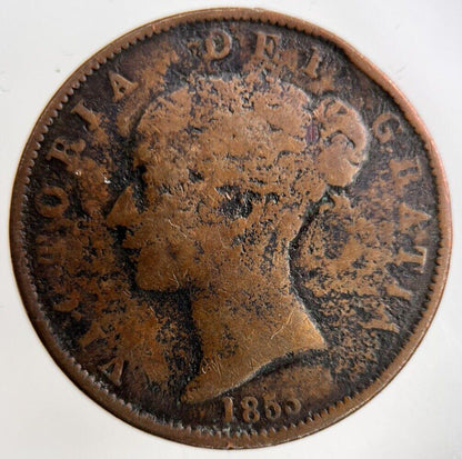 1853 Victoria Half-Penny Coin | Collectable Grade