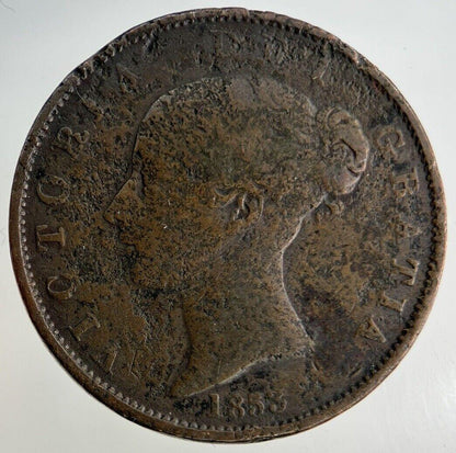 1853 Victoria Half-Penny Coin | Collectable Grade