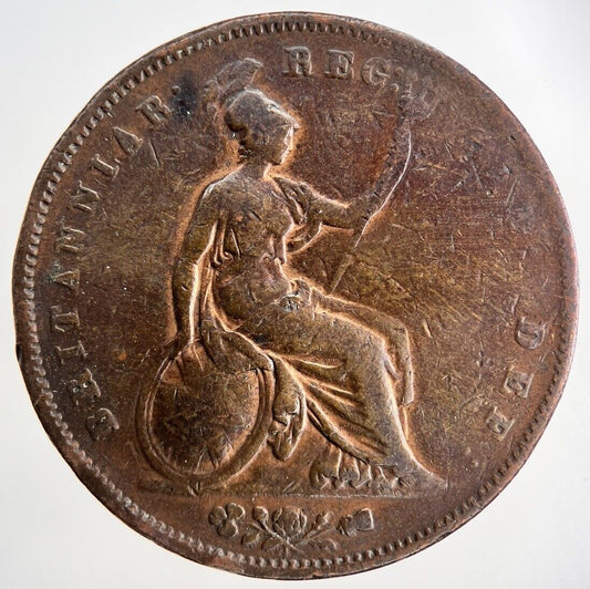 1853 Victoria One Penny Coin | Fine Collectable Grade