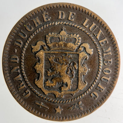1854 Luxembourg 5 Centimes Coin | Fine Collectable Grade
