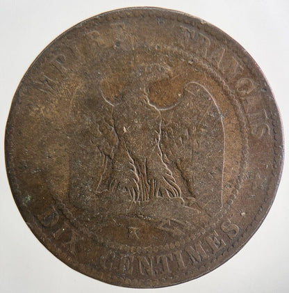1854 France 10 Centimes Coin | Fair Grade