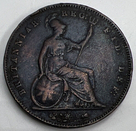 1854 Penny | British Copper Coin | Queen Victoria | Collectable Grade | a603