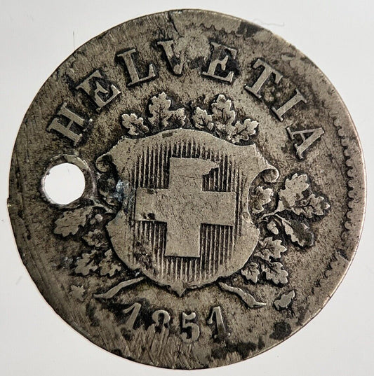 1854 Switzerland Swiss 10 Rappen Coin | Collectable Grade | a8384