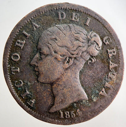 1854 Rare Victoria Britanniar Penny Coin | Collectable Grade | a3035