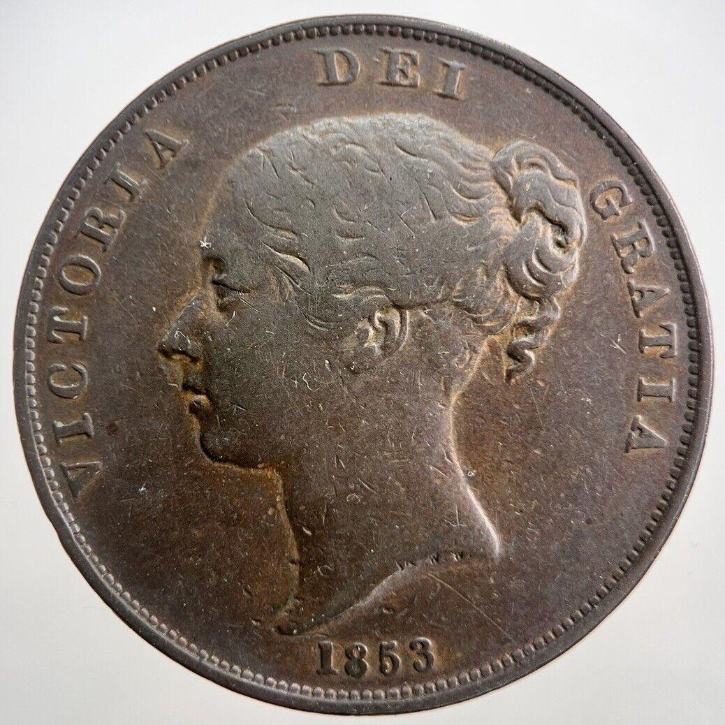 1853 Victoria Penny Coin | Fine Collectable Grade | a7201