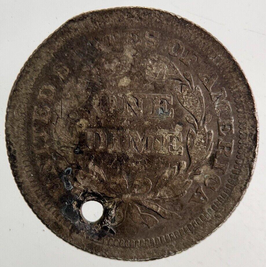 1854 US USA One Dime Silver Coin | Fair Grade