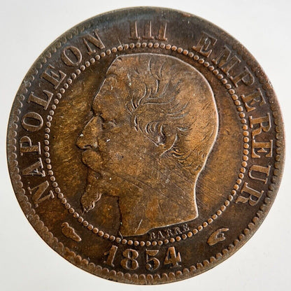 1854 France 5 Centimes Coin | Fine Collectable Grade
