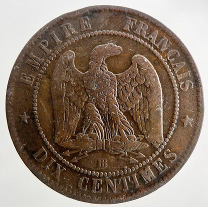 1854 France 10 Centimes Coin | Fine Collectable Grade