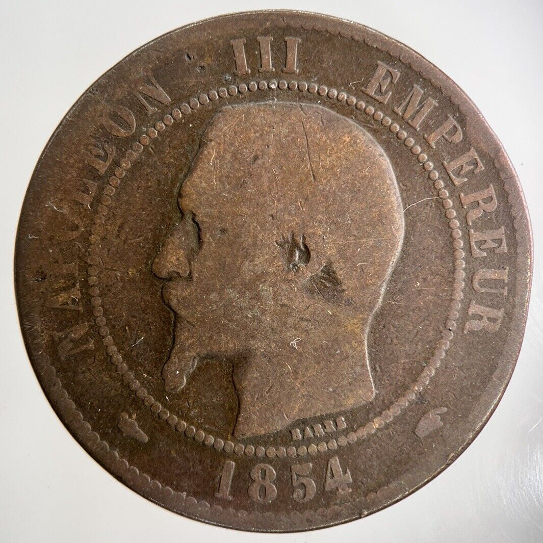 1854 France 10 Centimes Coin | Fair Grade
