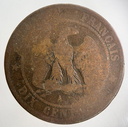 1854 France 10 Centimes Coin | Fair Grade